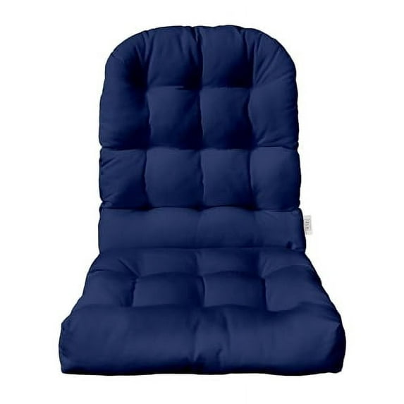 RSH DECOR: Tufted Adirondack Cushion | All-Weather Fabric | Navy Blue