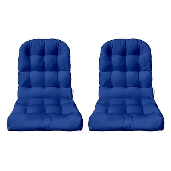 RSH DECOR: Tufted Adirondack Cushion Set of 2 | All-Weather Fabric | Veranda Blue