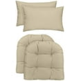 thumbnail image 1 of RSH DECOR: Tufted U-Shape & Lumbar Pillow Set | All-Weather Spun Fabric | Ivory (Cream, Natural), 1 of 7