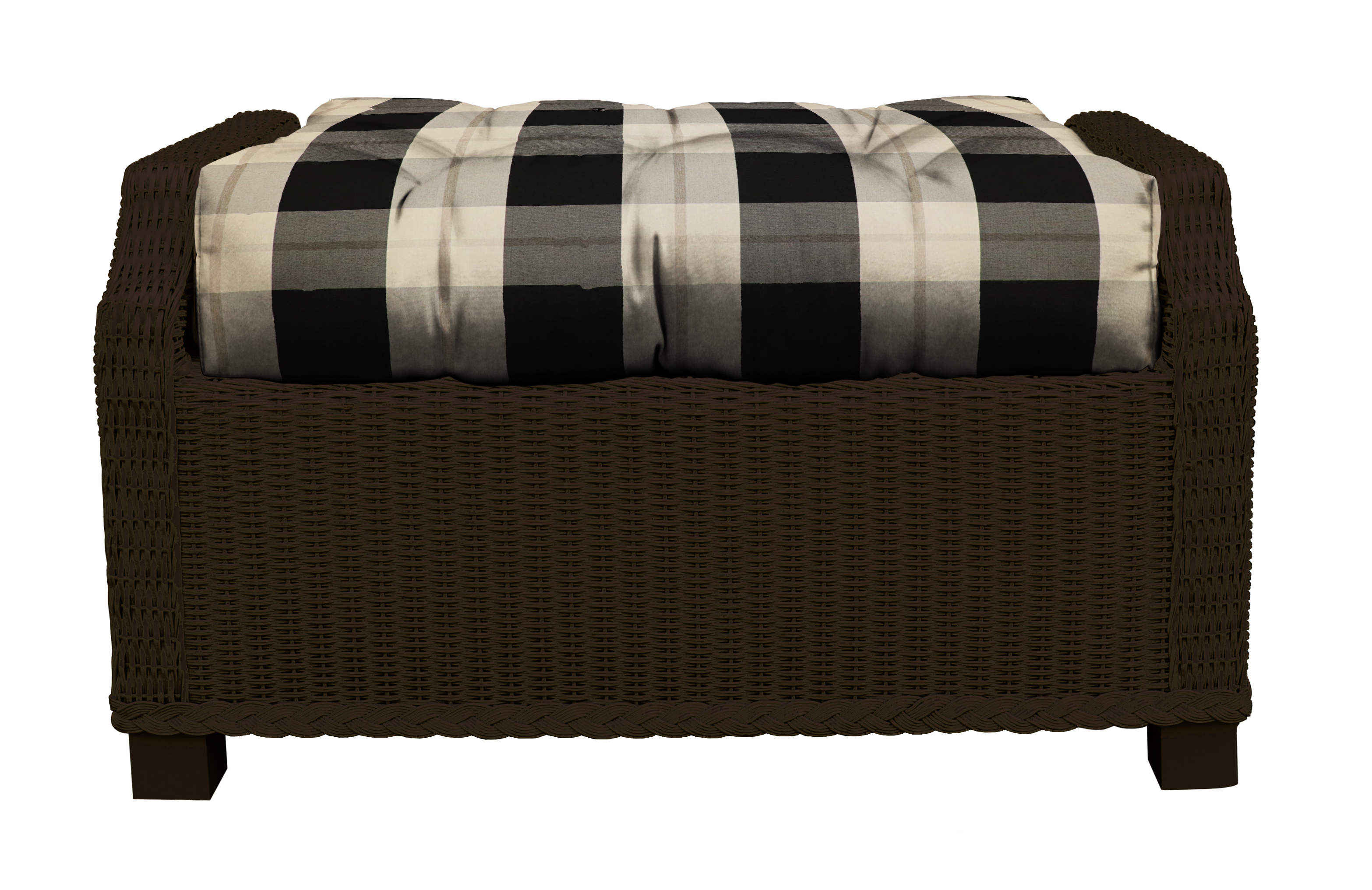 RSH Dcor Indoor Outdoor Single Tufted Ottoman Cushion, 21 x 17, Branson