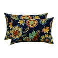 thumbnail image 1 of RSH Decor: 2 Lumbar Support Pillows | 20" x 12" | All-Weather Spun Fabric | Daelyn Navy, 1 of 7