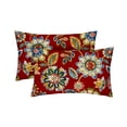 thumbnail image 1 of RSH Decor: 2 Lumbar Support Pillows | 26" x 16" | All-Weather Spun Fabric | Daelyn Cherry, 1 of 6