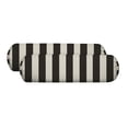 thumbnail image 1 of RSH Decor: 2 Neck Roll Bolster Pillows | 20" x 6" | All-Weather Spun Fabric | Black & White Stripe, 1 of 5