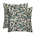 thumbnail image 1 of RSH Decor: 2 Square Throw Pillows | 17" x 17" | All-Weather Spun Fabric | Cranston Greige Blue Floral, 1 of 6