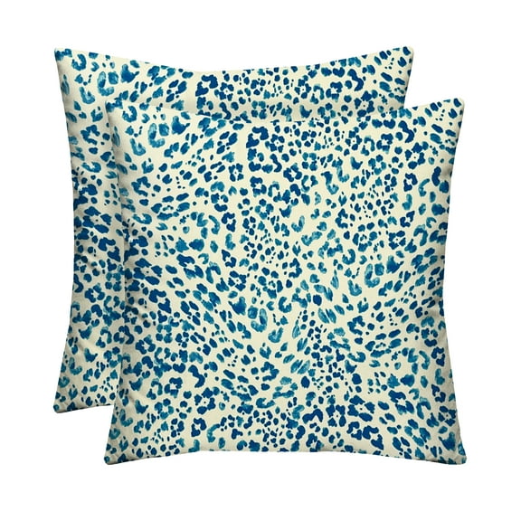 RSH Decor: 2 Square Throw Pillows | 17" x 17" | All-Weather Spun Fabric | Sunny Spot Blue