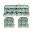 thumbnail image 1 of RSH Decor: 3-Piece Wicker Tufted Cushion Set | Standard | All-Weather Spun Fabric | Blue Ocean Life, 1 of 7