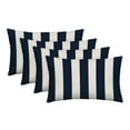 thumbnail image 1 of RSH Decor: 4 Lumbar Support Pillows | All-Weather Spun Fabric | Navy & White Stripe, 1 of 3