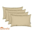 thumbnail image 1 of RSH Decor: 4 Lumbar Support Pillows Made with Sunbrella Performance Fabric | 20" x 12" | Canvas Antique Beige, 1 of 8