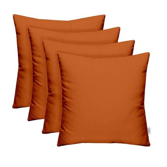 RSH Decor: 4 Square Accent Pillows Made with Sunbrella Performance Fabric | 20" x 20" | Canvas Tuscan