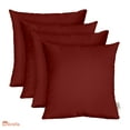 thumbnail image 1 of RSH Decor: 4 Square Accent Pillows Made with Sunbrella Performance Fabric | 24" x 24" | Canvas Burgundy, 1 of 8