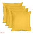 thumbnail image 1 of RSH Decor: 4 Square Accent Pillows Made with Sunbrella Performance Fabric | 24" x 24" | Canvas Buttercup Yellow, 1 of 9