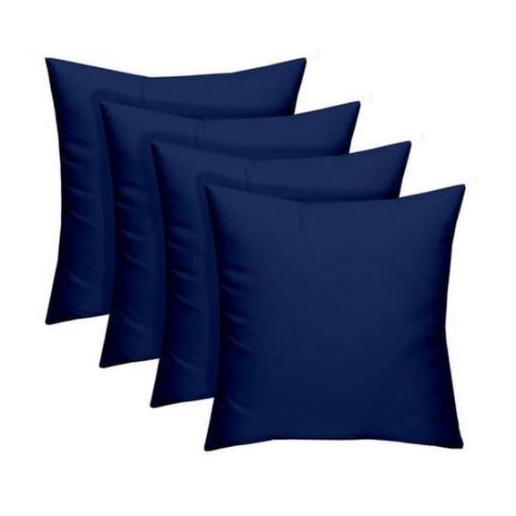 RSH Decor: 4 Square Throw Pillows | 24" x 24" | All-Weather Spun Fabric | Veranda Blue