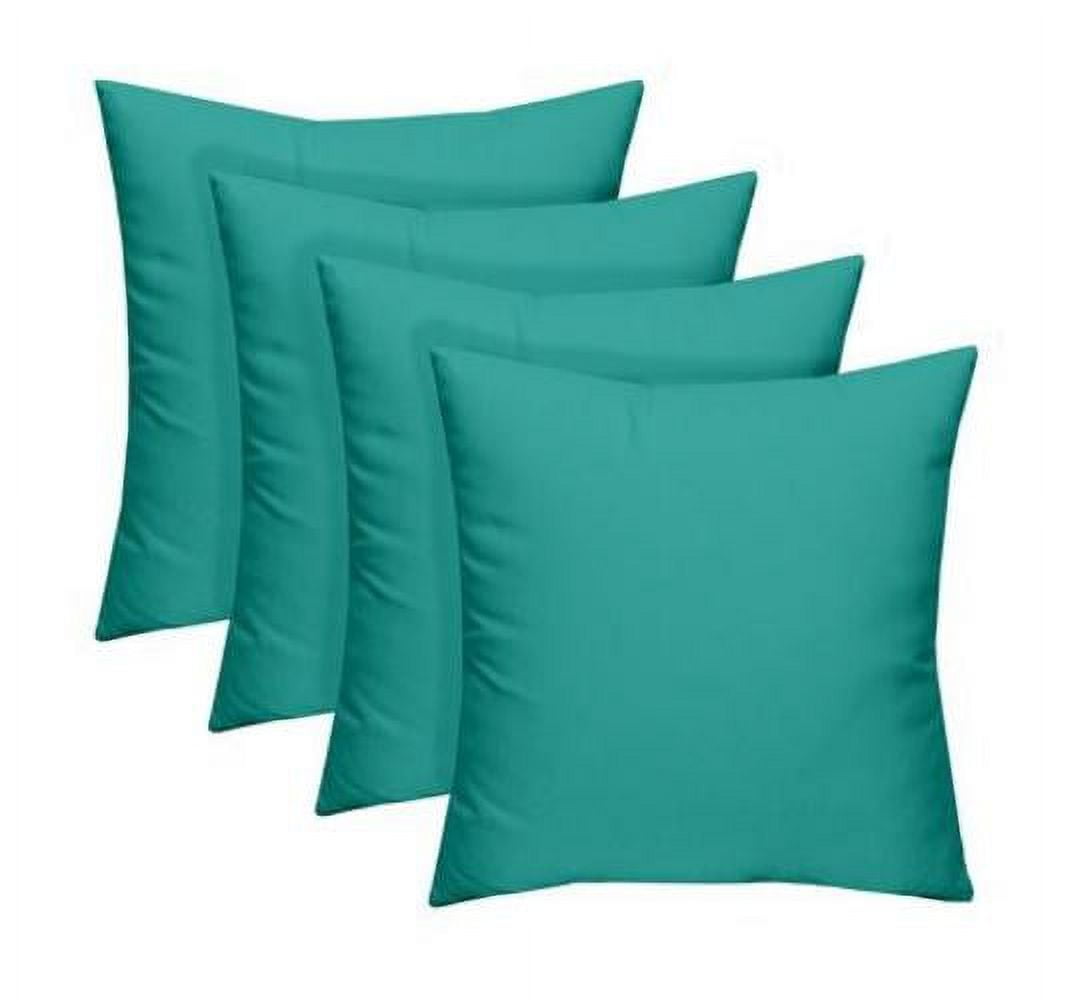 RSH Decor Set of 4 Indoor Outdoor Solid Coral Decorative Throw