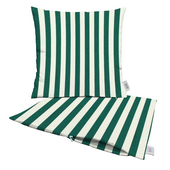 RSH Decor: Sunbrella Pillow Covers Set of 2 | 17" x 17" Square Covers | Weather-Resistant Sunbrella Fabric | Mason Forest Green