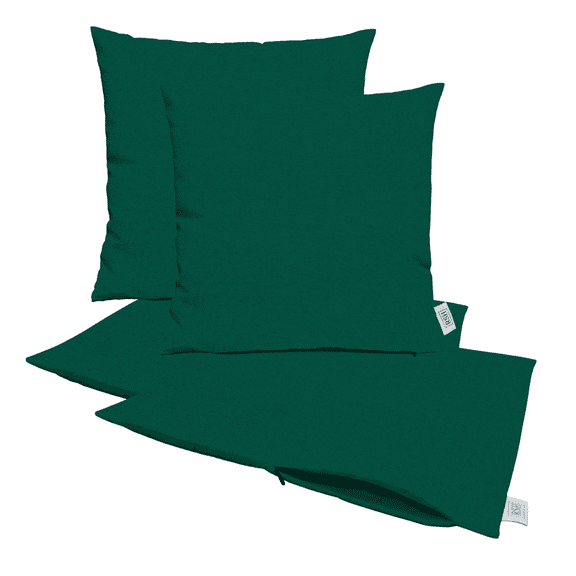 RSH Decor: Sunbrella Pillow Covers Set of 4 | 20" x 20" Square Covers | Weather-Resistant Sunbrella Fabric | Canvas Forest Green