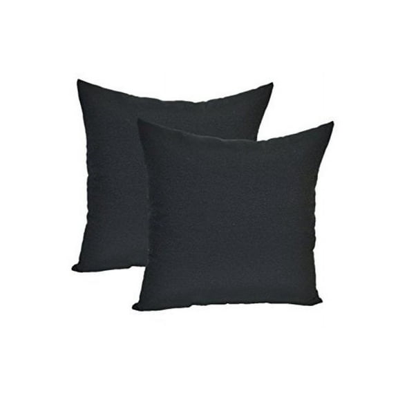 RSH Decor Traditional Black Solid Print Throw Pillows, 2 Count