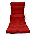 thumbnail image 1 of RSH Decor: Tufted Chaise Lounge Cushion | 72” x 22” | All-Weather Spun Fabric | Red, 1 of 6