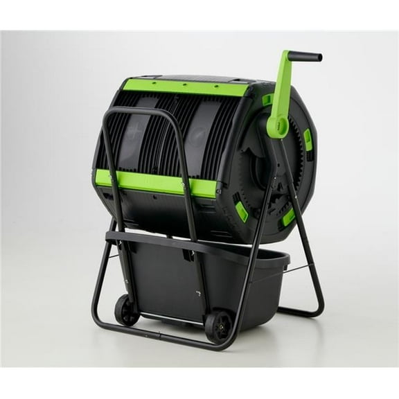 RSI- 48 Gallon Geared Two Compartment Compost Tumbler and Cart
