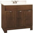 thumbnail image 1 of RSI HOME PRODUCTS CHANDLER BATHROOM VANITY CABINET, FULLY ASSEMBLED, COGNAC, 36X21X33-1/2", 1 of 2