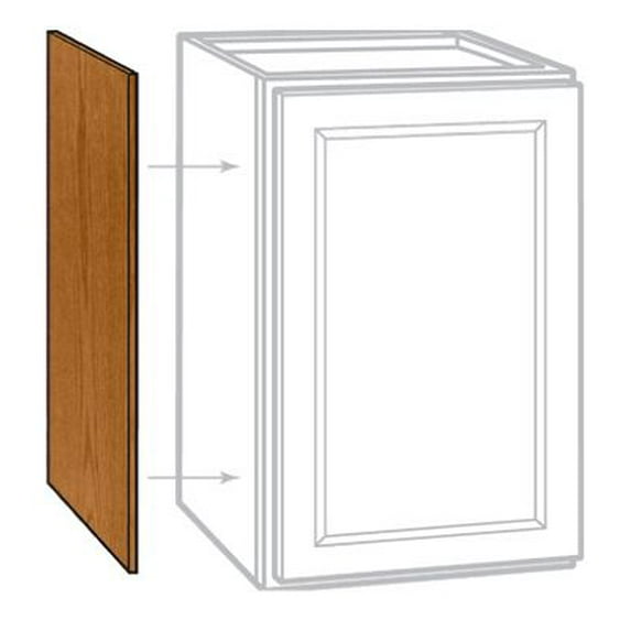 RSI HOME PRODUCTS SALES CBKAS1230-MO Medium Oak Finish Wall Cabinet End Panel 2 Pack, 12" by 30" by 1/4"
