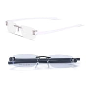 RSINC Combo Tag Rimless Frame Eyeglass Spectacle For Men And Women Modern Collage Fashion School Ladies Sports Tag Silver White & Gun Grey 51-18-140
