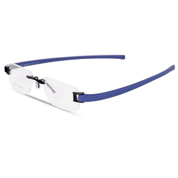 RSINC Rimless frame/eyeglass/Spectacle, Optical, Prescription, For Men And Women, Modern, Unisex, Business, Collage, Fashion, School, Ladies, Sports Tag Black Blue 5069-51-18-140 TAG A3