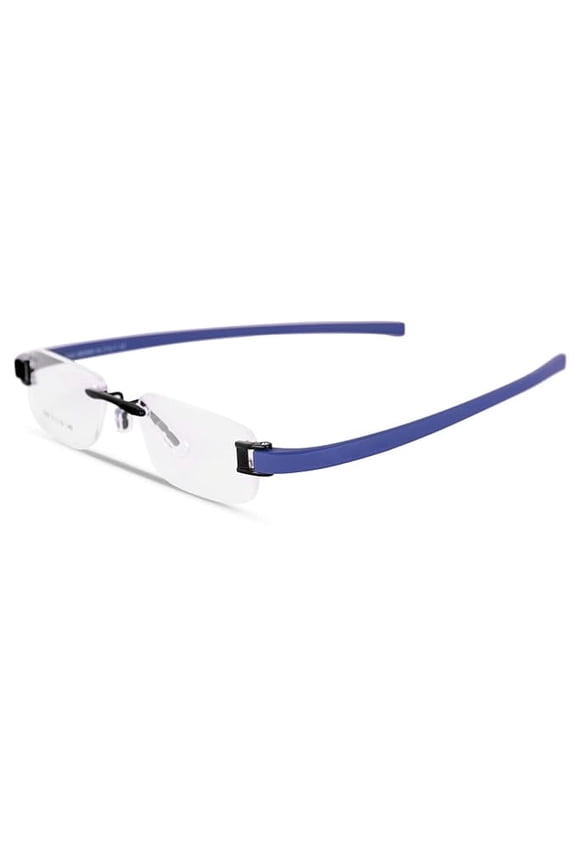 Rimless frame/eyeglass/Spectacle, Optical, Prescription, For Men And Women, Modern, Unisex, Business, Collage, Fashion, School, Ladies, Sports Tag Black Blue 5069-51-18-140
