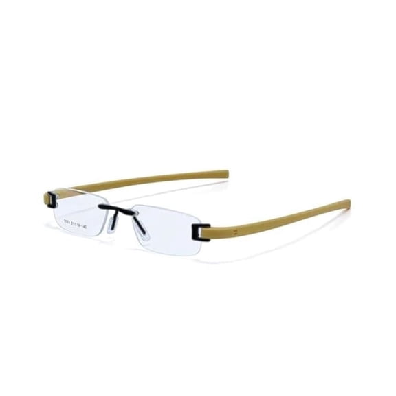 RSINC Tag Men's Adjustable Metal Rimless EyeglassesMen And Women, Modern, Unisex, Business, Collage, Fashion, School, Ladies, Sports Tag Black Yellow 5069-51-18-140