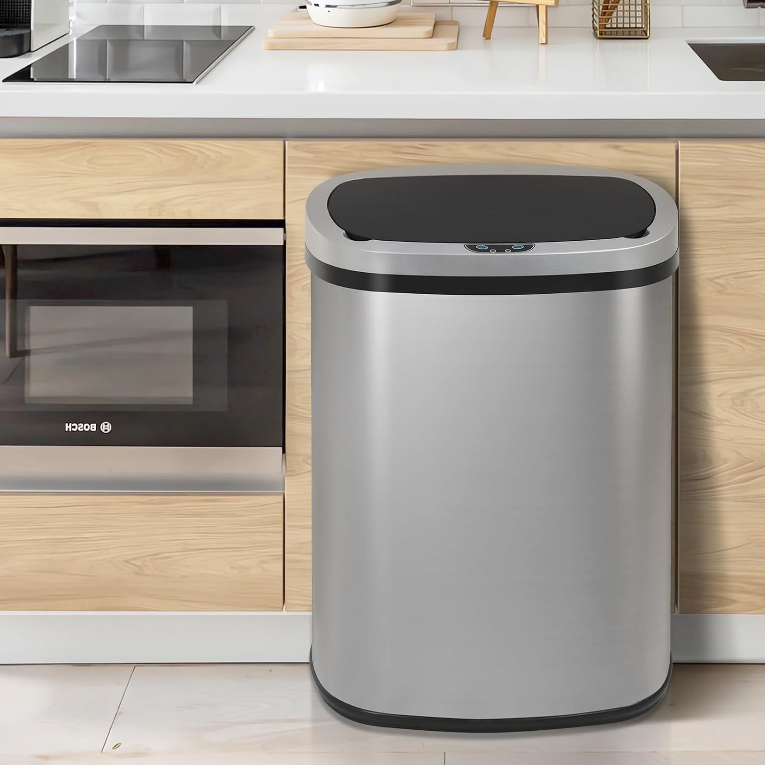 RSJH 13 Gallon Kitchen Trash Can Garbage Can Waste Bin with Lid ...