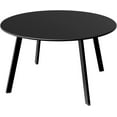 thumbnail image 1 of RSJH Patio Round Steel Patio Coffee Table, Weather Resistant Outdoor Large Side Table, Black,1 PC, 1 of 6