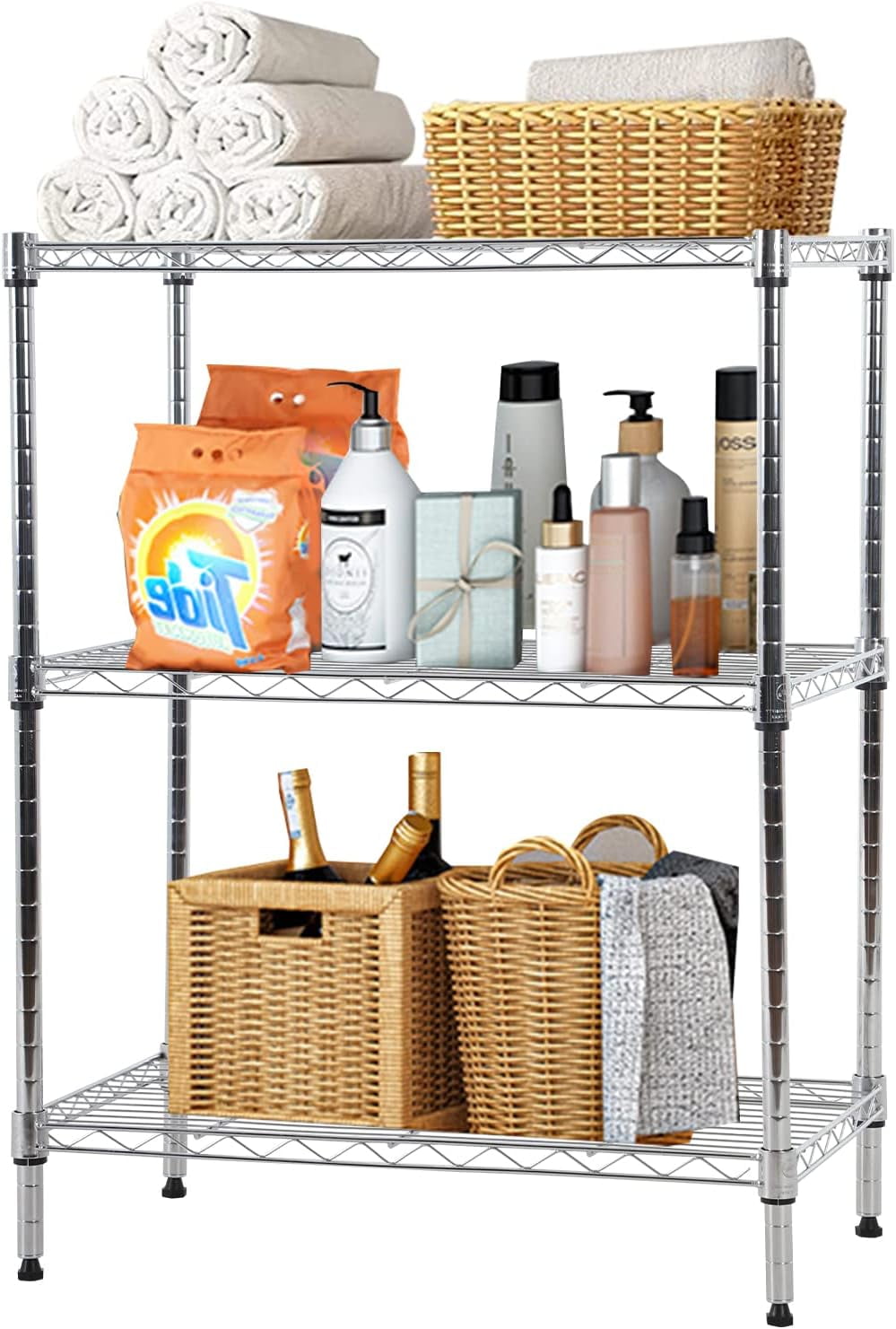 RSJH Storage Shelf Heavy Duty 3 Wire Shelving Unit Storage Rack ...