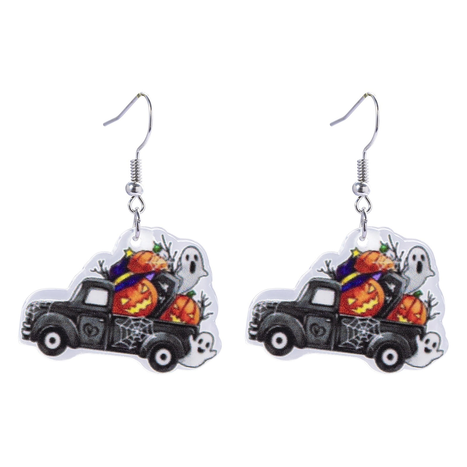 RSKK Halloween Black Cat Skeleton Cat Ear Hook Halloween Earrings for