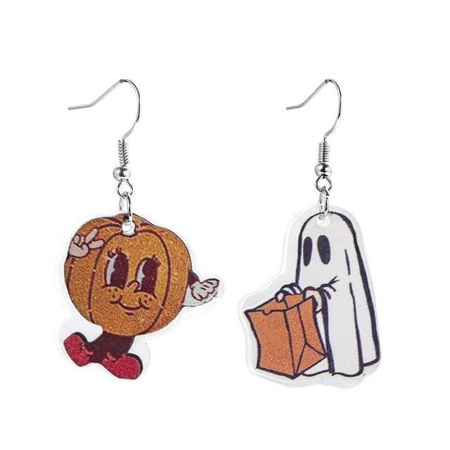 RSKK Halloween Black Cat Skeleton Cat Ear Hook Halloween Earrings for