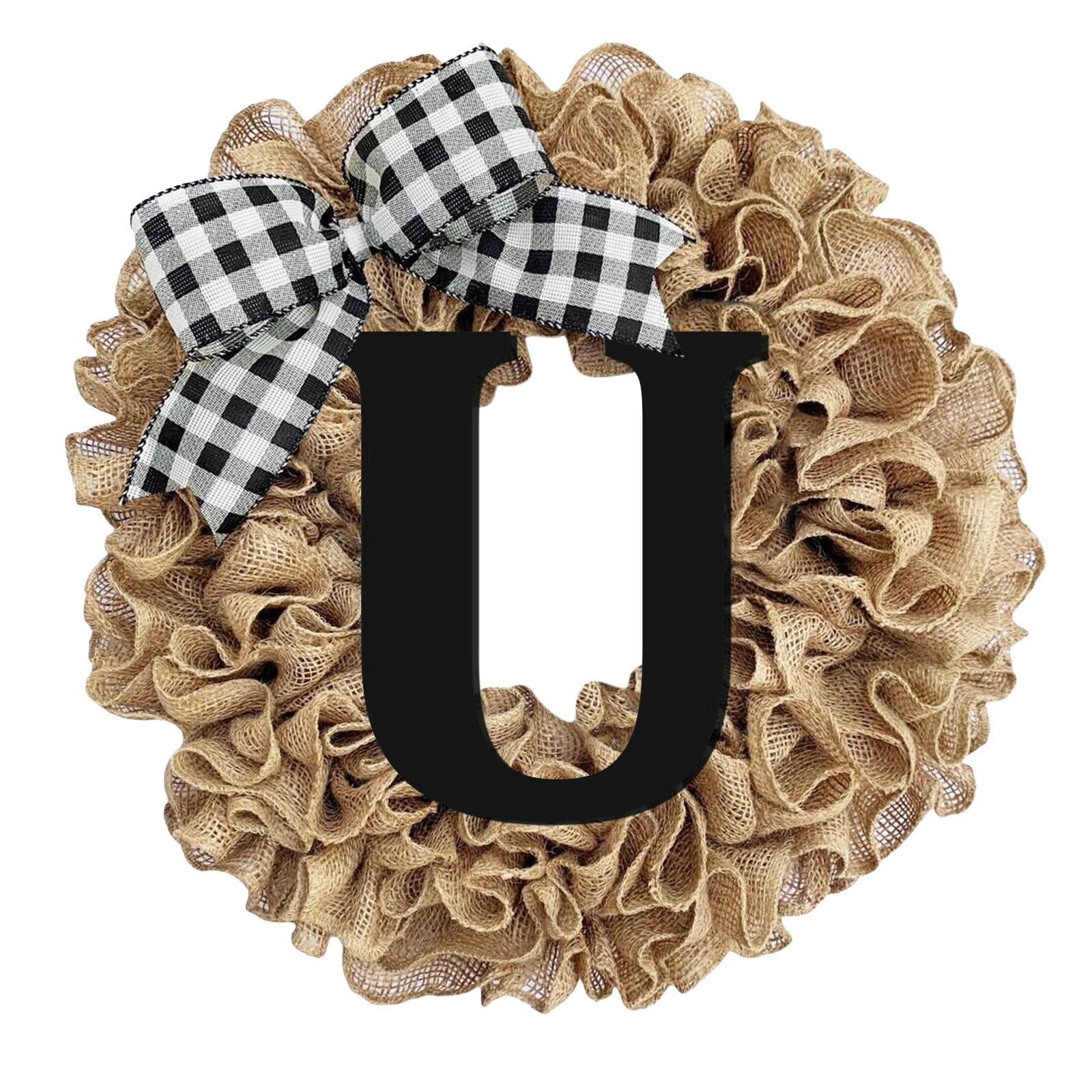 RSKK Unique Last Name Year Round Front Door Wreath with Bow