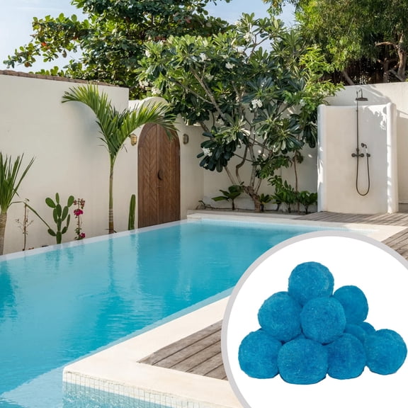 RSKTN 0.44 lbs Pool Filter Balls for Sand Filter Pump,Reusable Swimming Pool Fiber Media Balls, Replace Pool Filter Sand for Aquarium Tank, Pools Sand Filters Systems