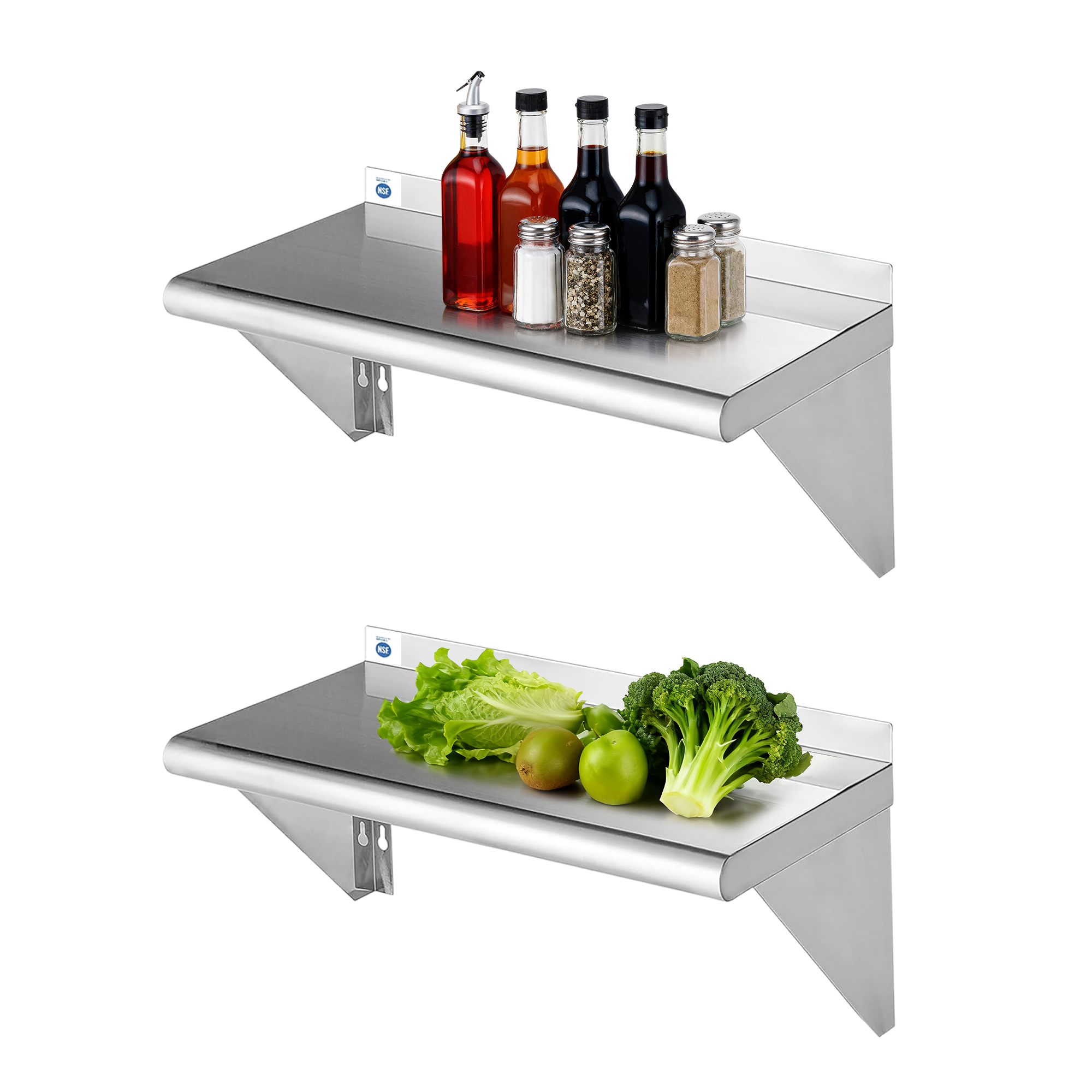 RSN Trend Stainless Steel Shelf 12 x 24 Inches 250lb, 2 Pack Commercial