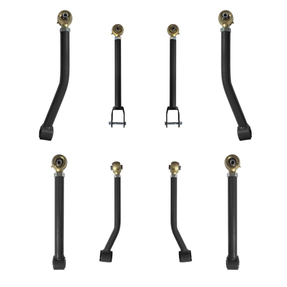 RSO Suspension Control Arms Adjustable 0-6 inch Lift Heavy Duty 8pc Kit for 2007-2018 Wrangler JK/JKU
