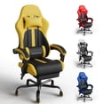 thumbnail image 1 of RSPGame Ergonomic Gaming Chairs for Adults,Pocket Spring Cushion,PU Leather Office Chairs with Lumbar Support and Retractable Footrest,Home and Office Computer Chairs-Yellow Racing, 1 of 13