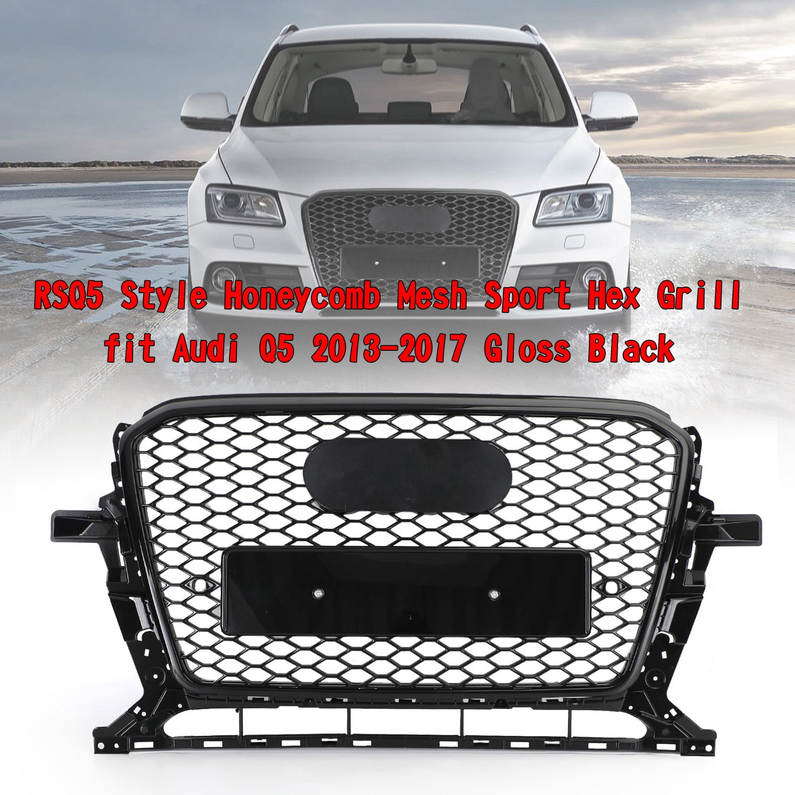 RSQ5 Style Honeycomb Mesh Sport Hex Grill fit for Audi Q5 2013