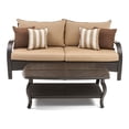 thumbnail image 1 of RST Brands Barcelo 2 Piece Fabric Outdoor Sofa & Coffee Table - Maxim Beige, 1 of 6