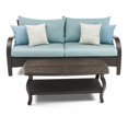thumbnail image 1 of RST Brands Barcelo 2 Piece Fabric Outdoor Sofa & Coffee Table - Spa Blue, 1 of 6