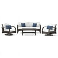 thumbnail image 1 of RST Brands Barcelo 4 PC Aluminum Modern Outdoor Seating Set - White/Bliss Ink, 1 of 7