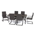 thumbnail image 1 of RST Brands Barcelo 7 Piece Aluminum Outdoor Modern Dining Set - Brown, 1 of 4