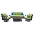 thumbnail image 1 of RST Brands Barcelo Wicker 4 Piece Conversation Set with Swivel Club Chairs, 1 of 2