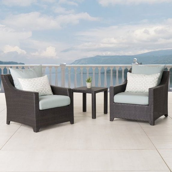 RST Brands Deco 3 Piece Deep Seating Group with Cushion