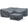 thumbnail image 1 of RST Brands Deco 4 Piece Polyurethane Modern Sectional Furniture Cover - Gray, 1 of 1