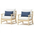 thumbnail image 1 of RST Brands Kooper 2 Piece Acacia Wood Outdoor Club Chairs - Bliss Ink/White, 1 of 7