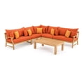 thumbnail image 1 of RST Brands Kooper 6 Piece Wood & Fabric Outdoor Sectional - Tikka Orange, 1 of 9