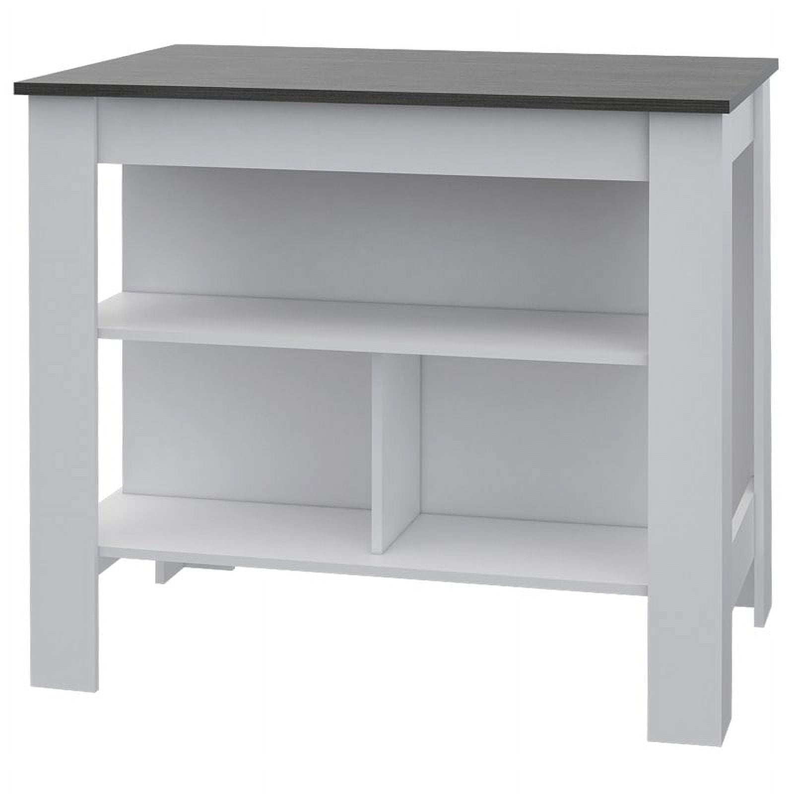 RST Brands Lindon Wood Modern Kitchen Island With Smokey Oak Top