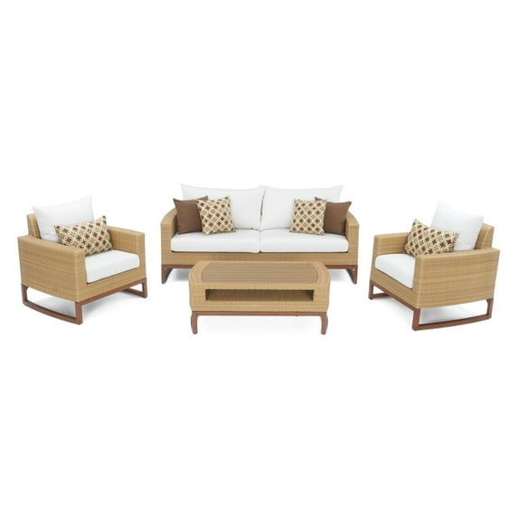 RST Brands Mili Wicker 4 Piece Patio Conversation Set